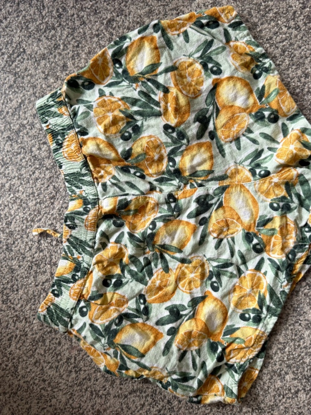 abercrombie kids Yellow Lemon Print Shorts